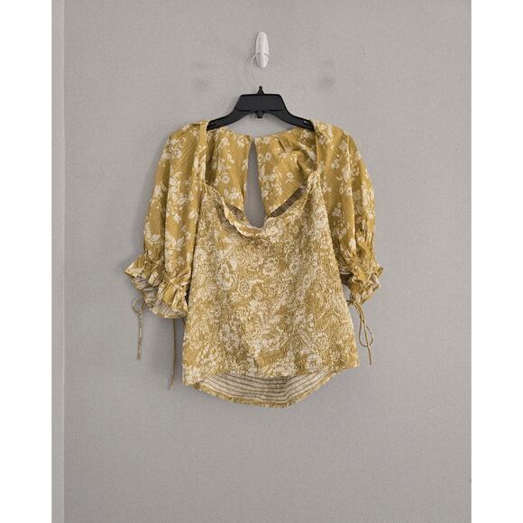 Anthropologie Green Floral Top XL NWT - Picture 5 of 7